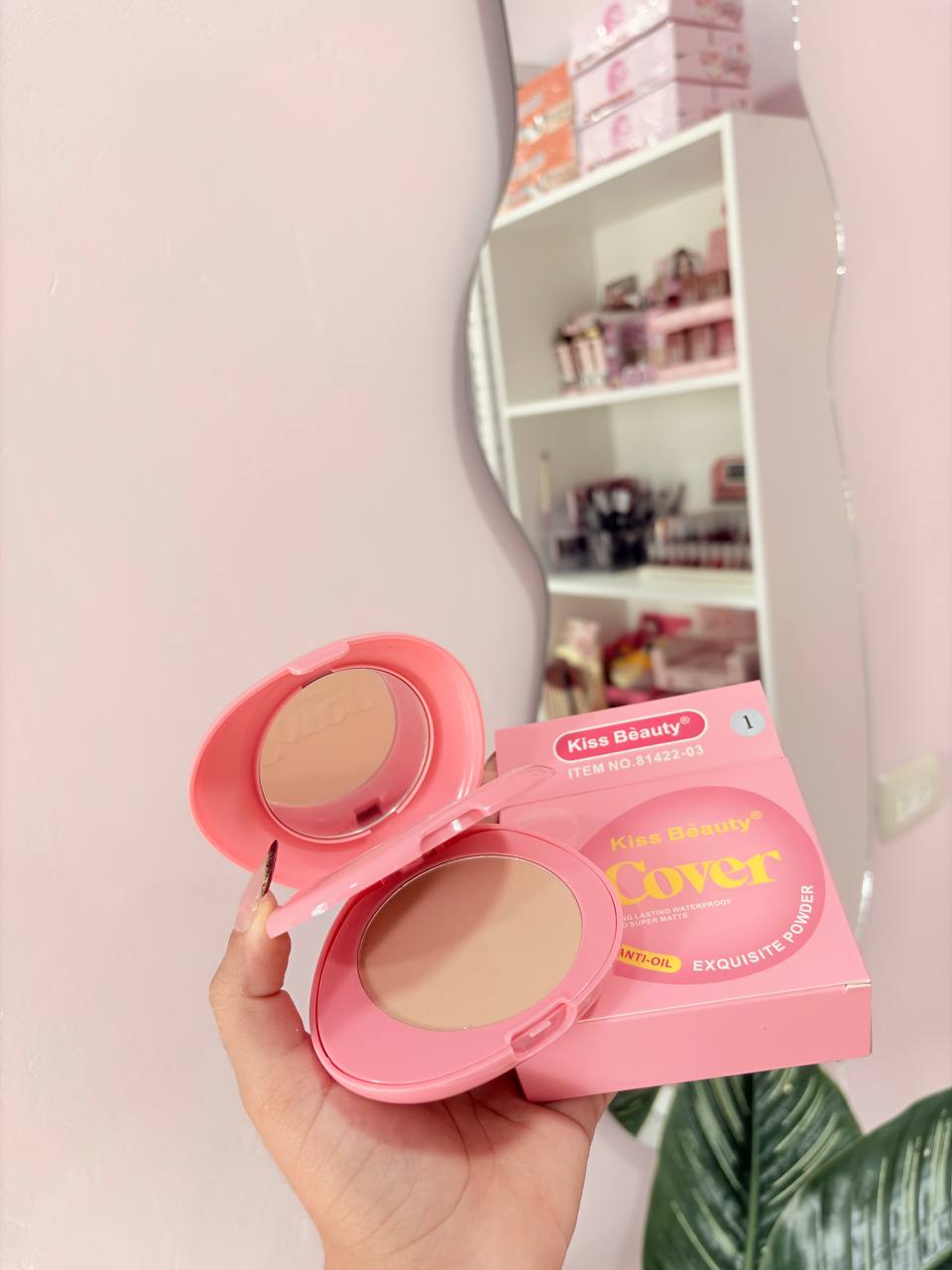Polvo Compacto Kiss Beauty, control de grasa